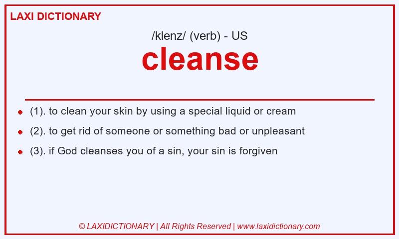 Definition cleanse in American English