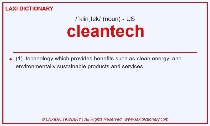 Definition cleantech in American English