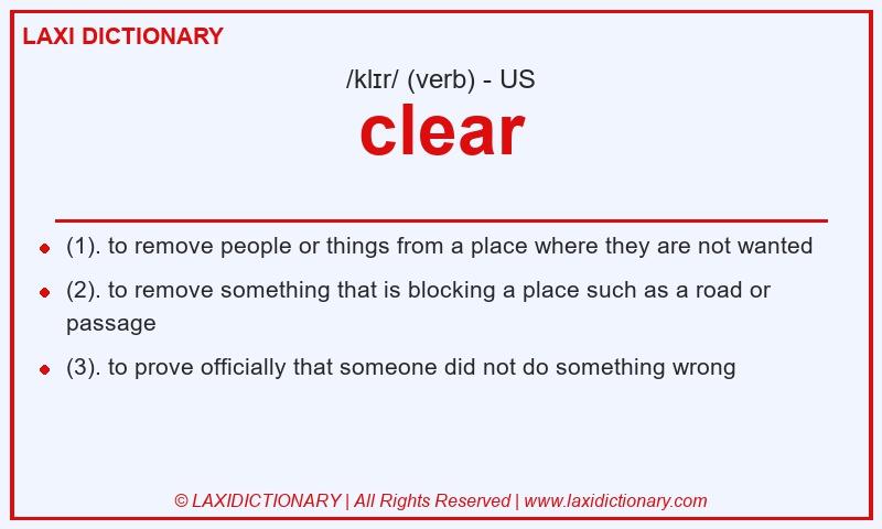 Definition clear in American English