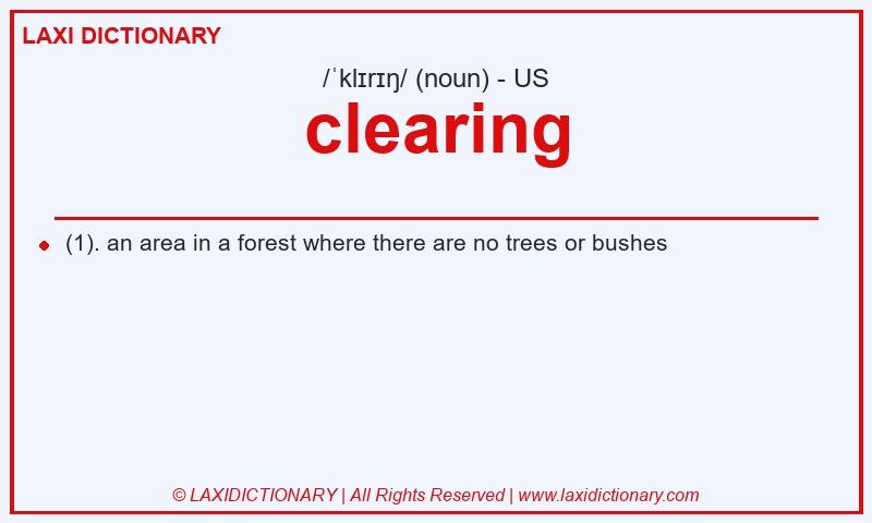 Definition clearing in American English