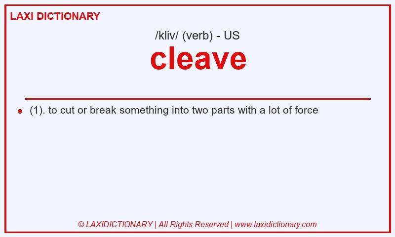 Definition cleave in American English