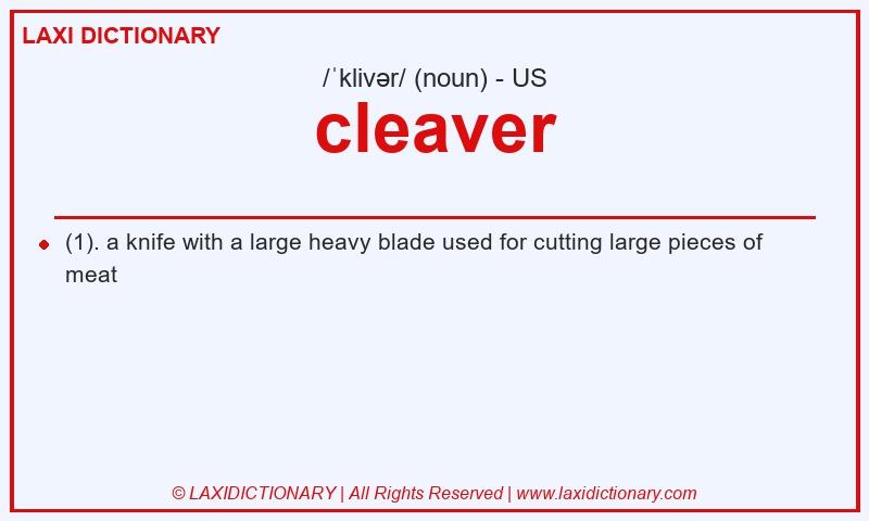 Definition cleaver in American English