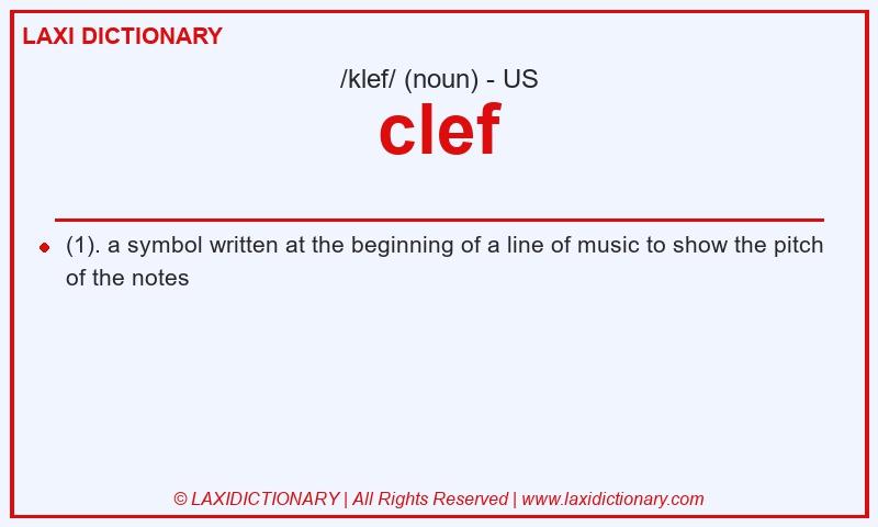 Definition clef in American English