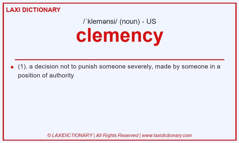 Definition clemency in American English