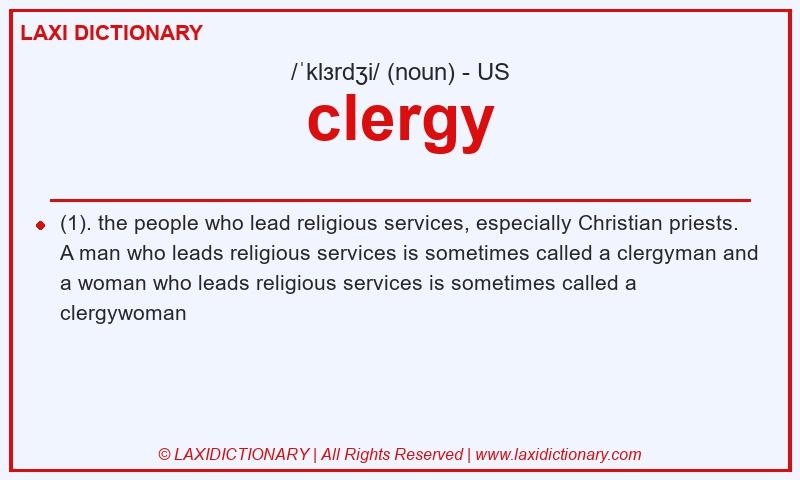 Definition clergy in American English