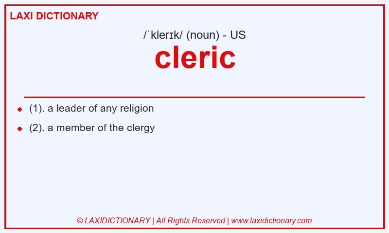 Definition cleric in American English