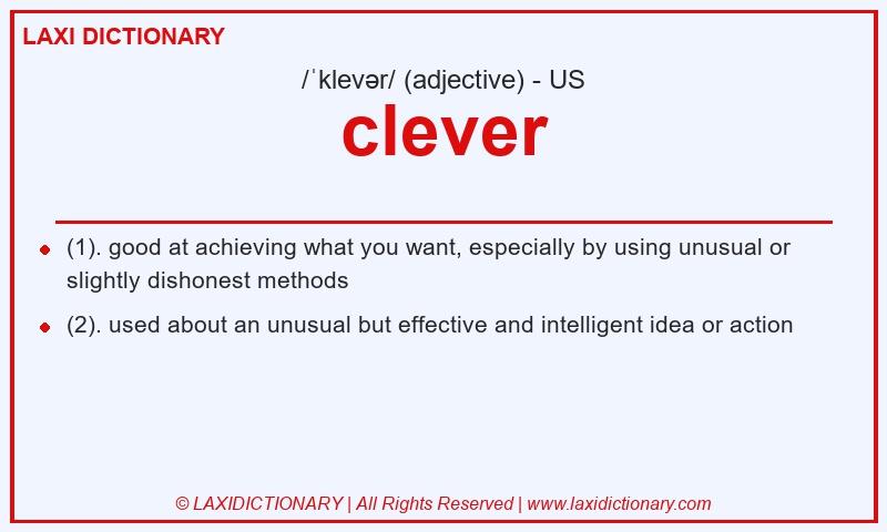 Definition clever in American English