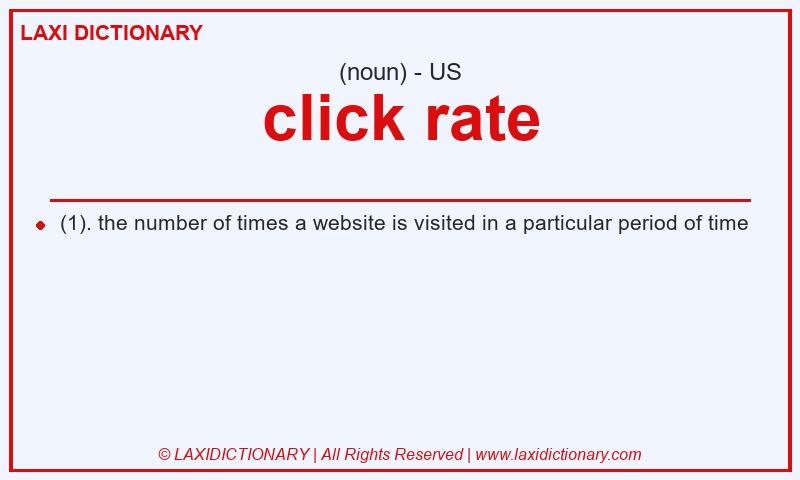 Definition click rate in American English