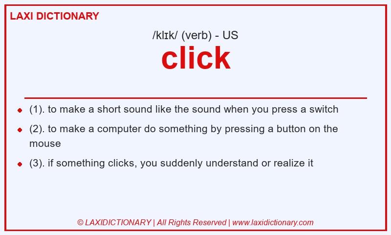 Definition click in American English