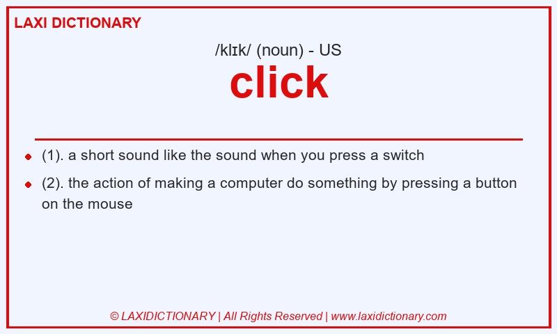 Definition click in American English