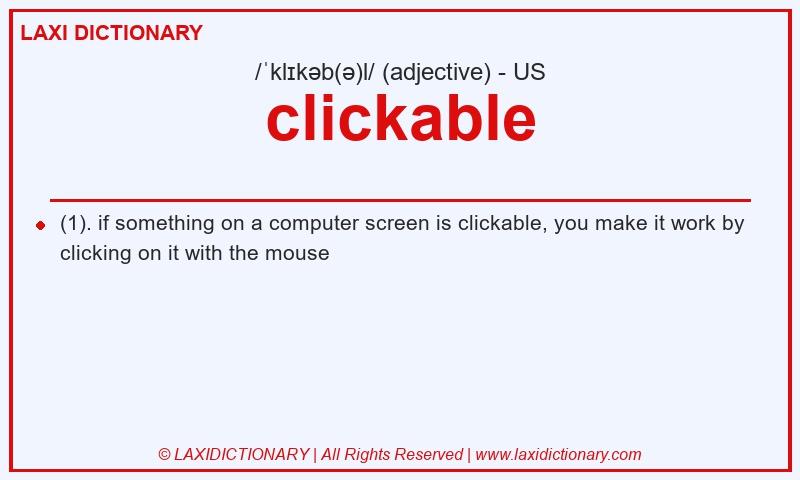 Definition clickable in American English