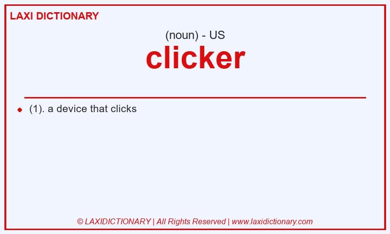 Definition clicker in American English