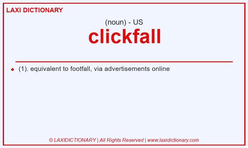 Definition clickfall in American English