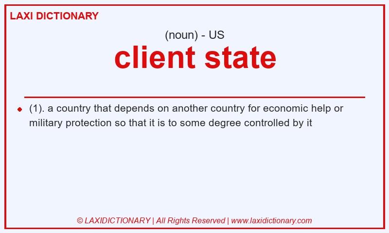 Definition client state in American English