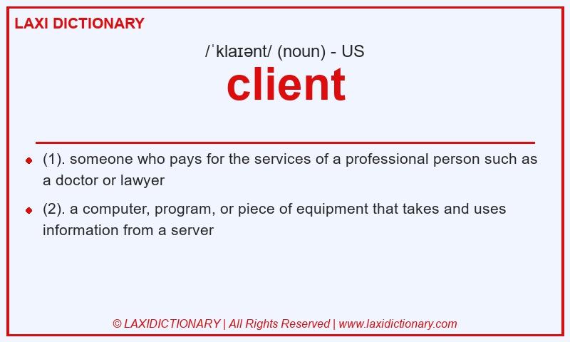 Definition client in American English