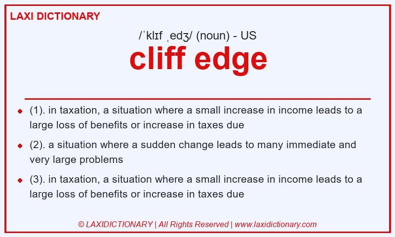 Definition cliff edge in American English