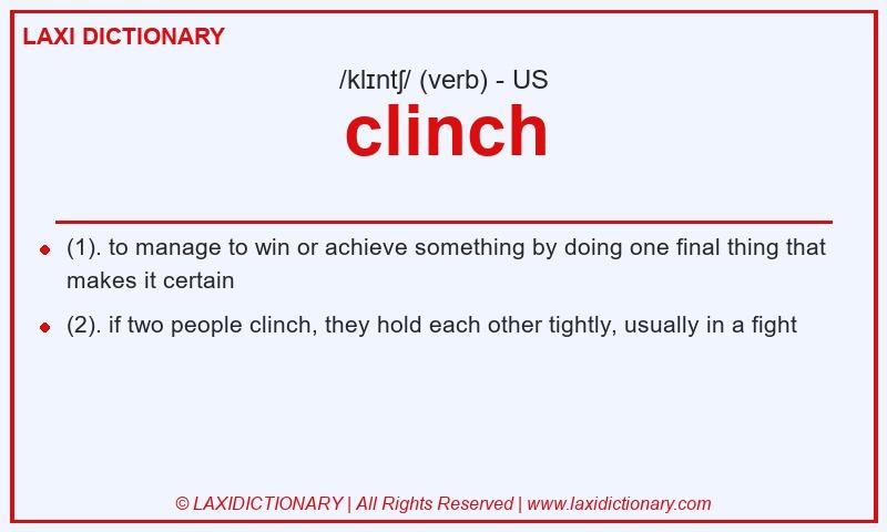 Definition clinch in American English