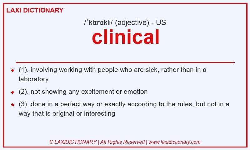 Definition clinical in American English