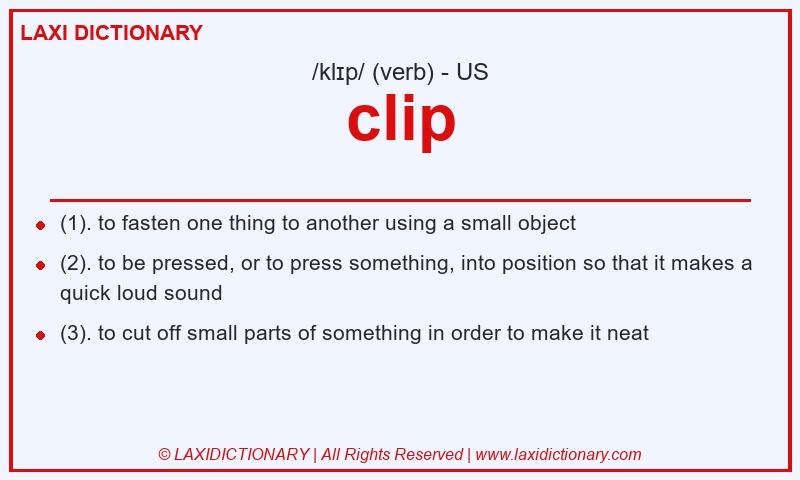 Definition clip in American English