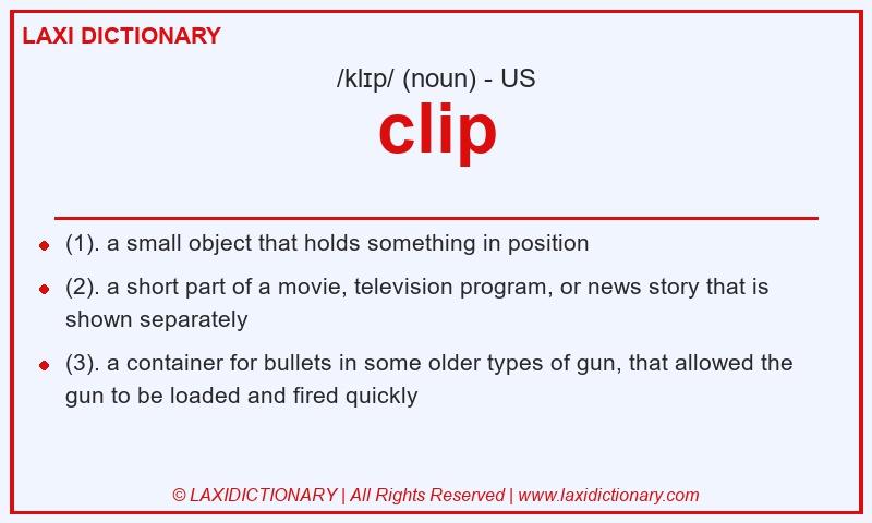 Definition clip in American English
