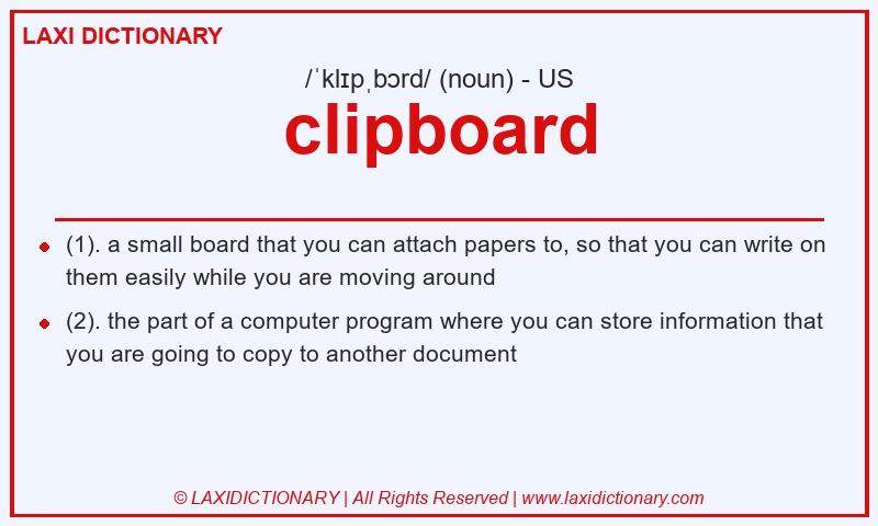 Definition clipboard in American English