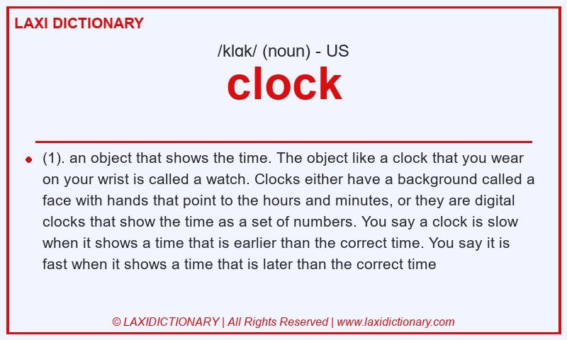Definition clock in American English