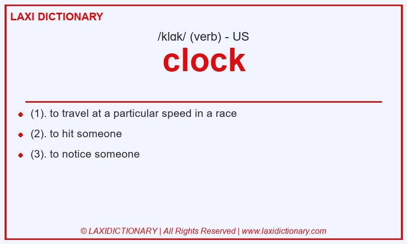 Definition clock in American English