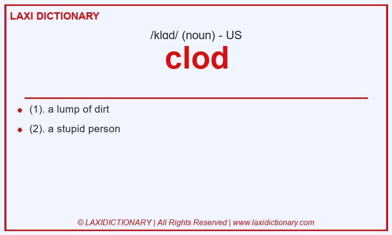 Definition clod in American English