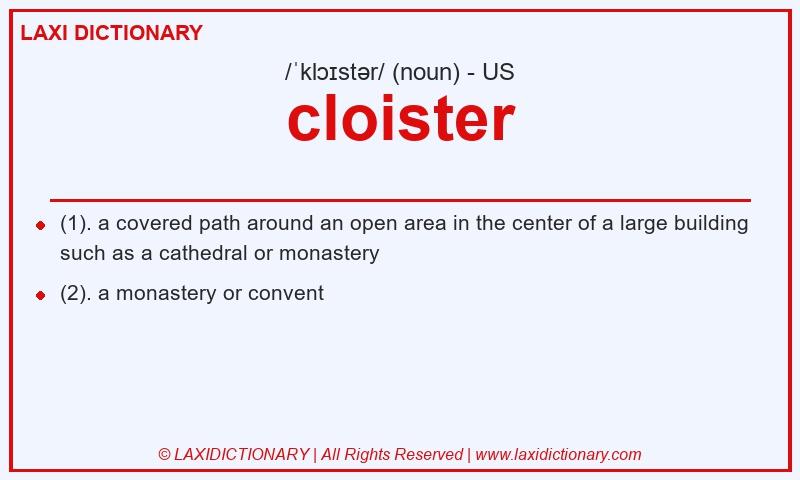 Definition cloister in American English