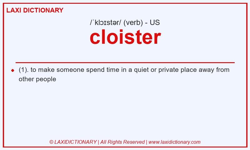 Definition cloister in American English