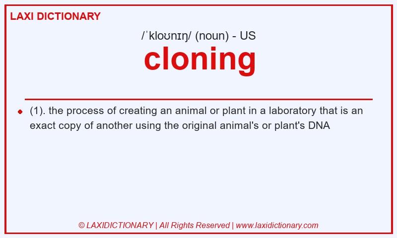 Definition cloning in American English