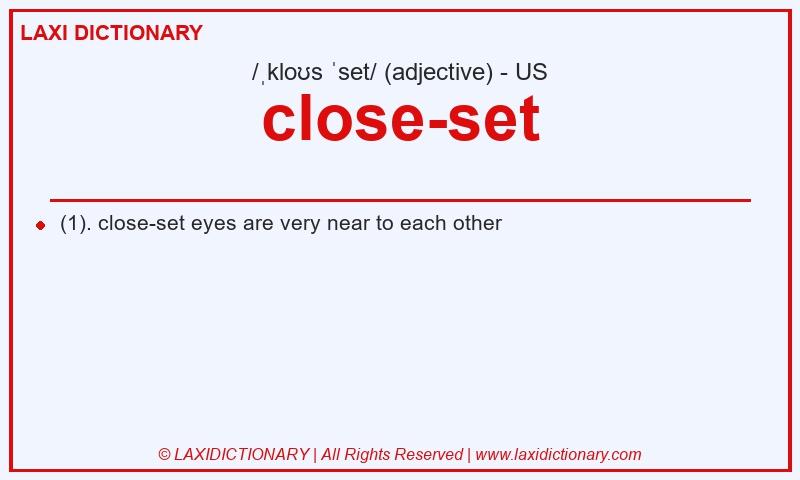 Definition close-set in American English