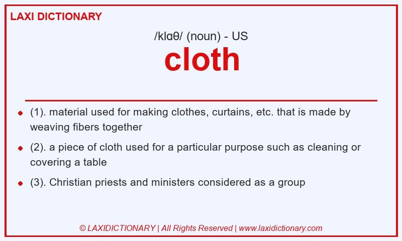 Definition cloth in American English