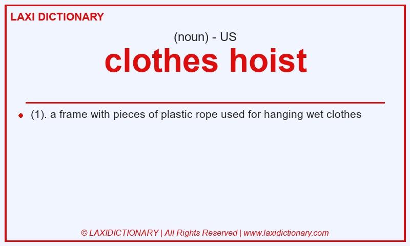 Definition clothes hoist in American English