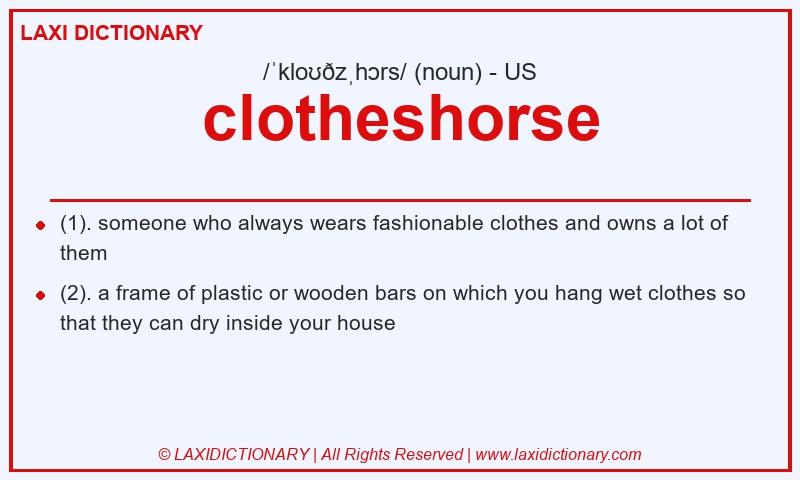 Definition clotheshorse in American English