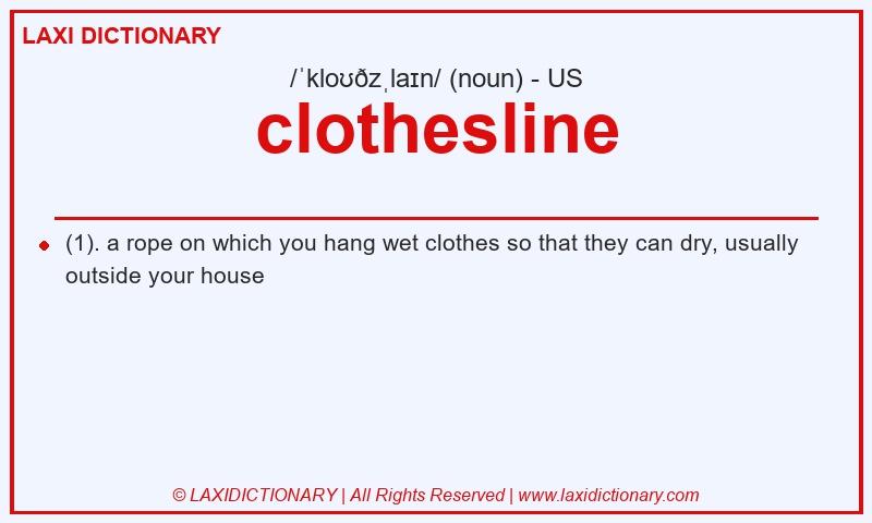 Definition clothesline in American English