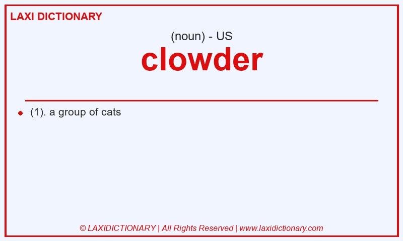 Definition clowder in American English
