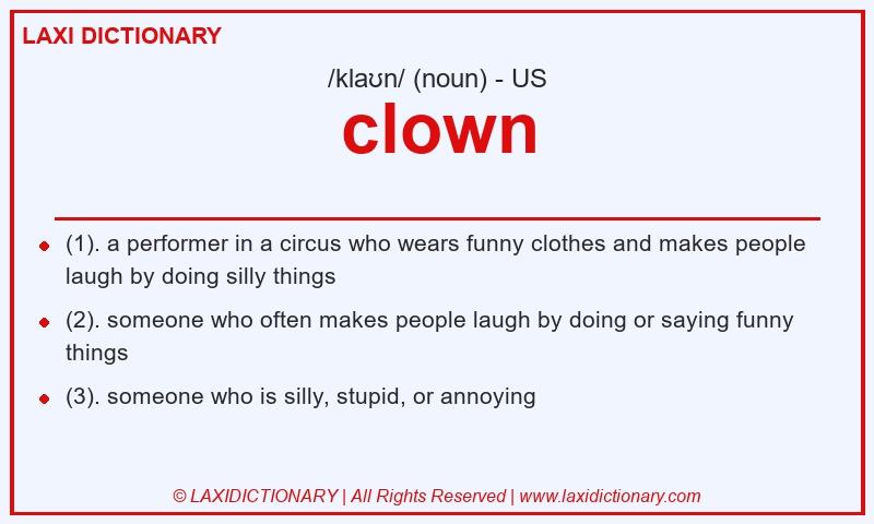 Definition clown in American English
