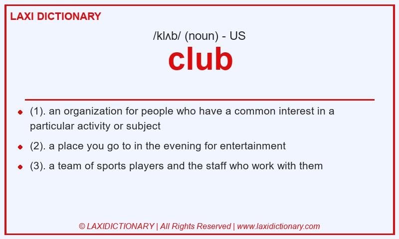 Definition club in American English