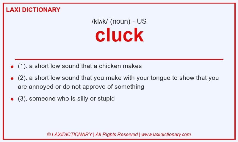 Definition cluck in American English