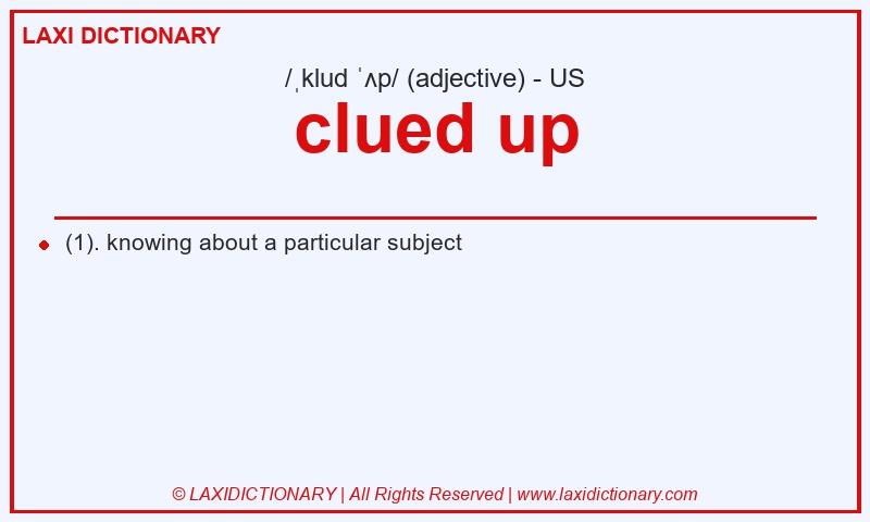 Definition clued up in American English