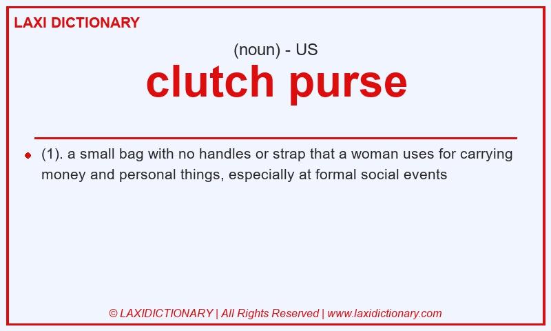 Definition clutch purse in American English