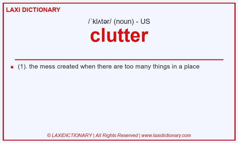 Definition clutter in American English