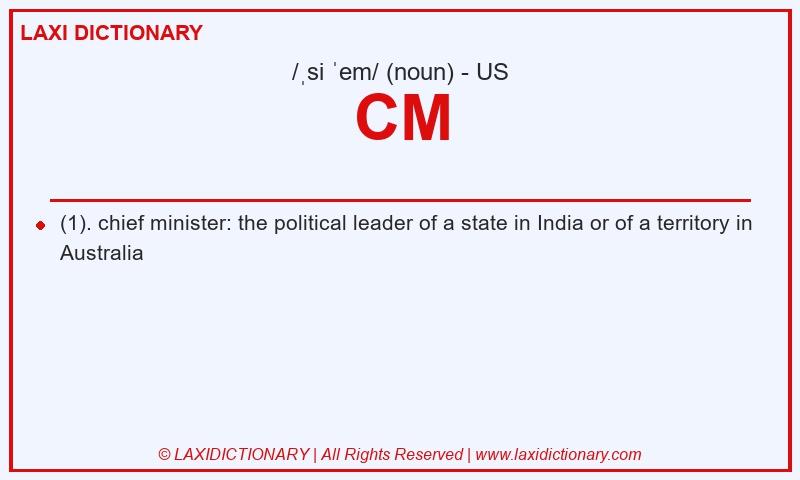 Definition CM in American English