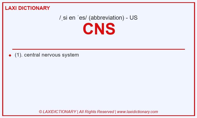 Definition CNS in American English