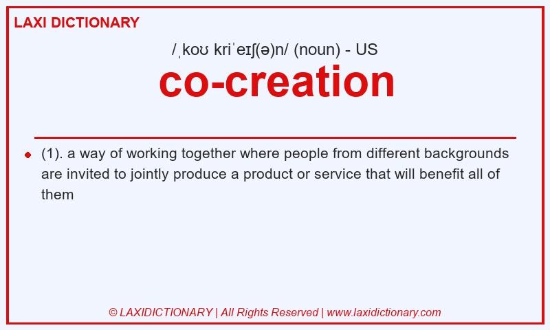 Definition co-creation in American English