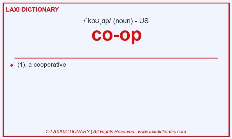Definition co-op in American English