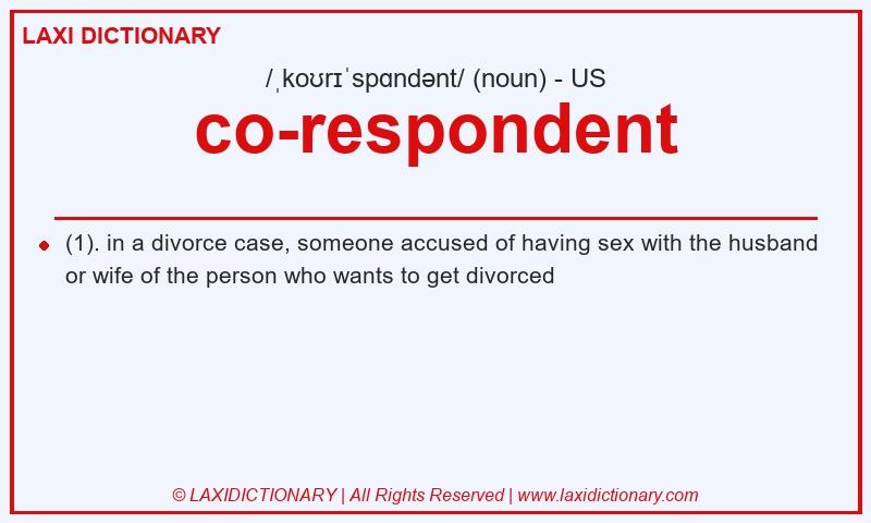 Definition co-respondent in American English