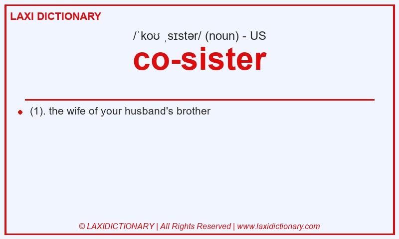 Definition co-sister in American English