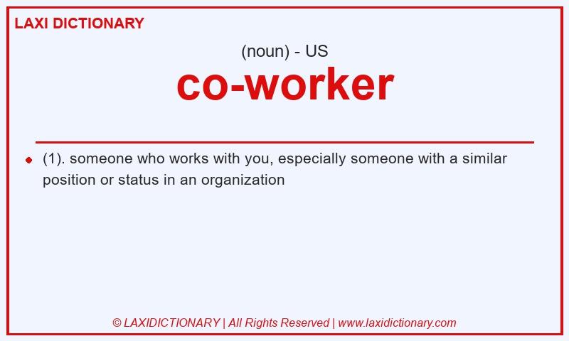 Definition co-worker in American English